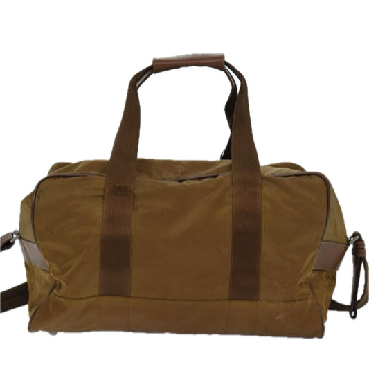 Luxury Prada Boston Bag Nylon 2way Brown ar12276