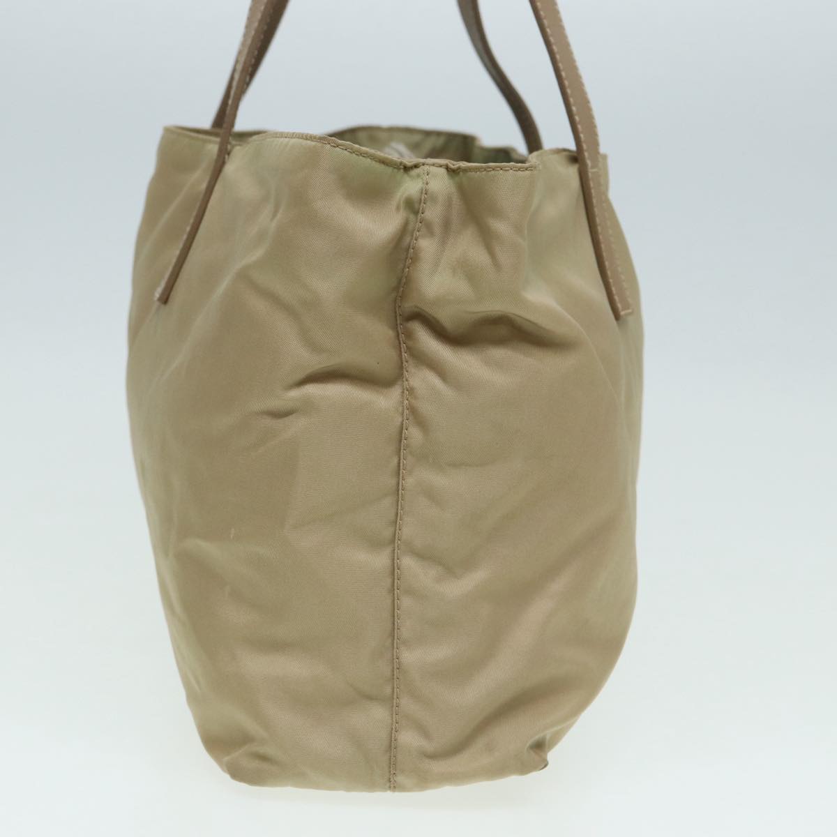Luxury Prada Tote Bag Nylon Beige Silver ar12356