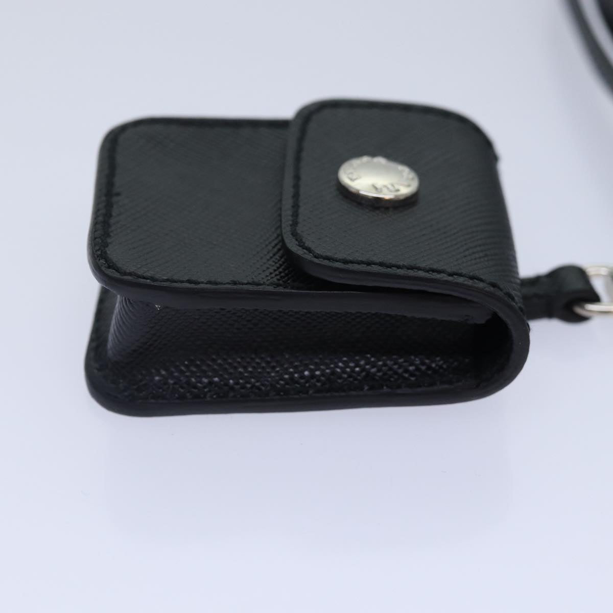 Luxury Prada AirPods Case Safiano leather Black Silver ar12435