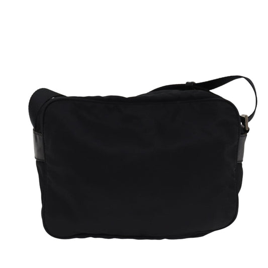 Luxury Prada Shoulder Bag Nylon Black Silver ar12495