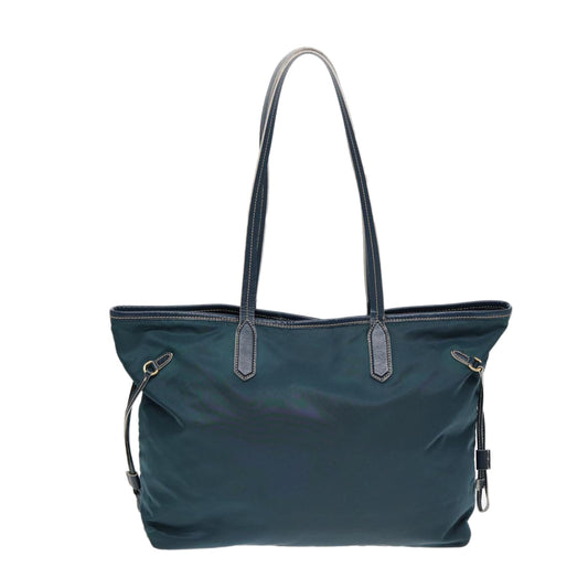 Luxury Prada Tote Bag Nylon Blue Gold ar12524