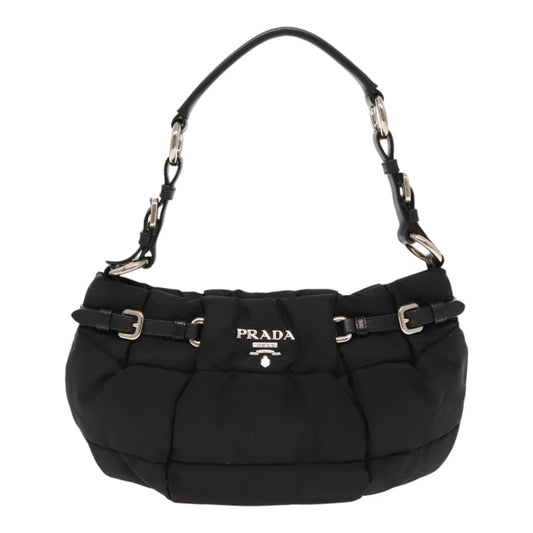 Luxury Prada Shoulder Bag Nylon Black Silver ar12650