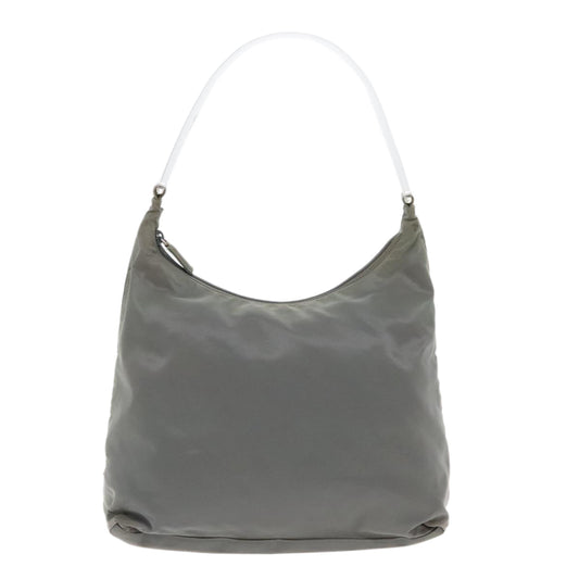 Luxury Prada Shoulder Bag Nylon Gray Silver ar12690