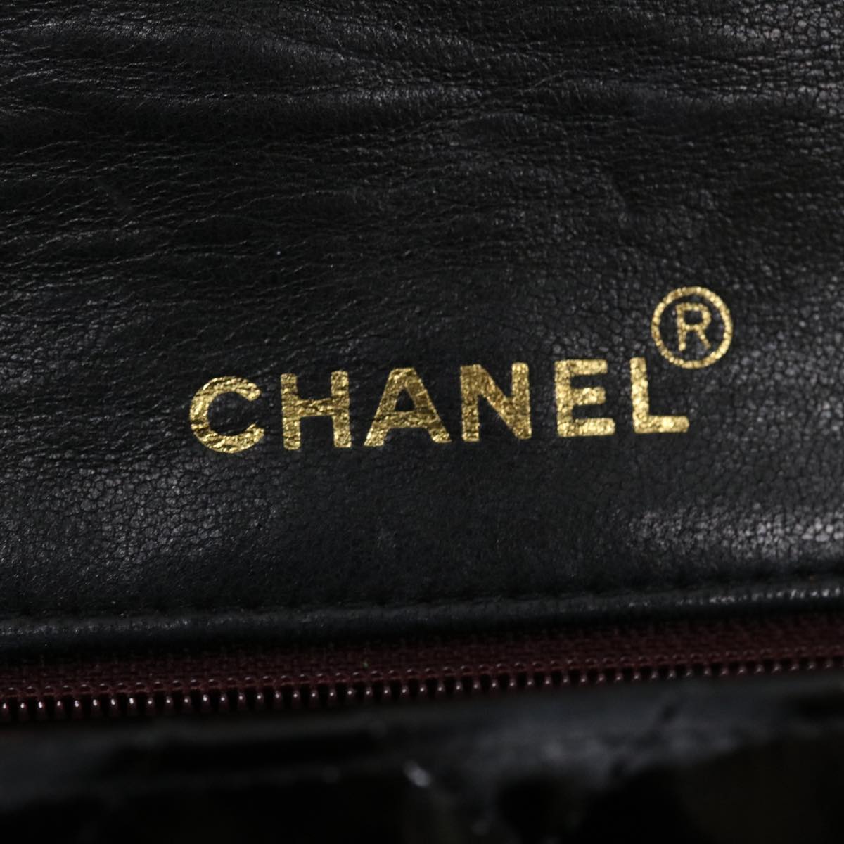 CHANEL Mini Matelasse Chain Flap Shoulder Bag Enamel Black Gold CC ar6839A
