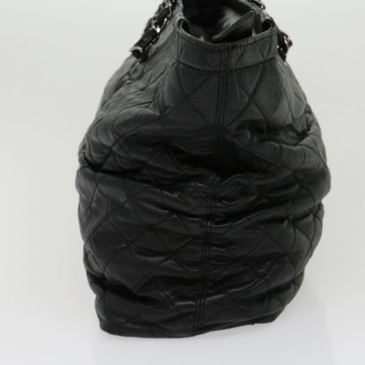 Luxury Chanel Chain Matelasse Tote Bag Lamb Skin Black CC ar7246A