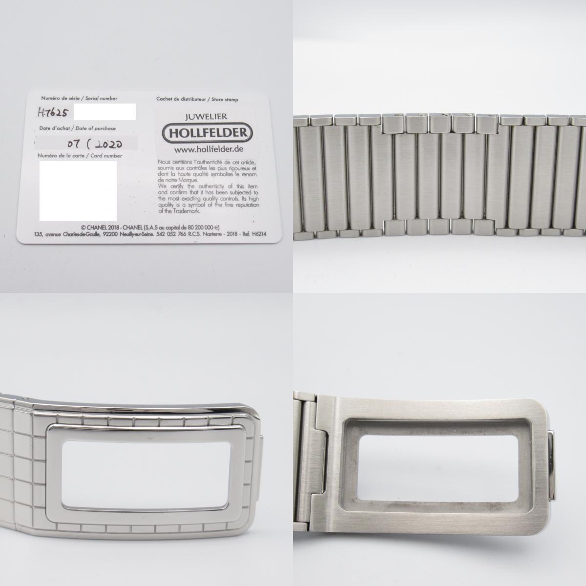 Chanel Code Coco 1P Diamond Watch Stainless Steel Black H5144