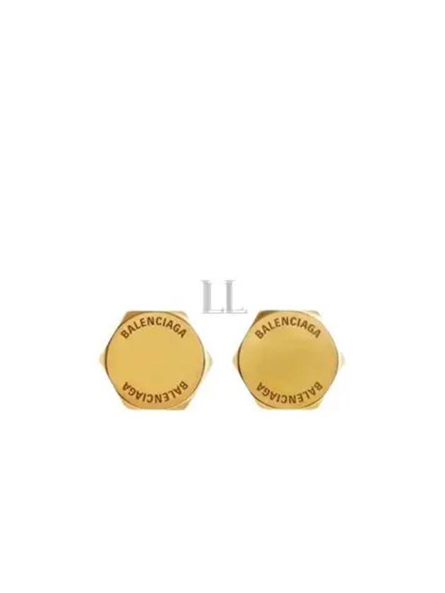Luxury Balenciaga Garage Screw Earrings Gold