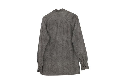 Luxury Bottega Veneta Dotted Print Button Down Shirt in Grey Cotton