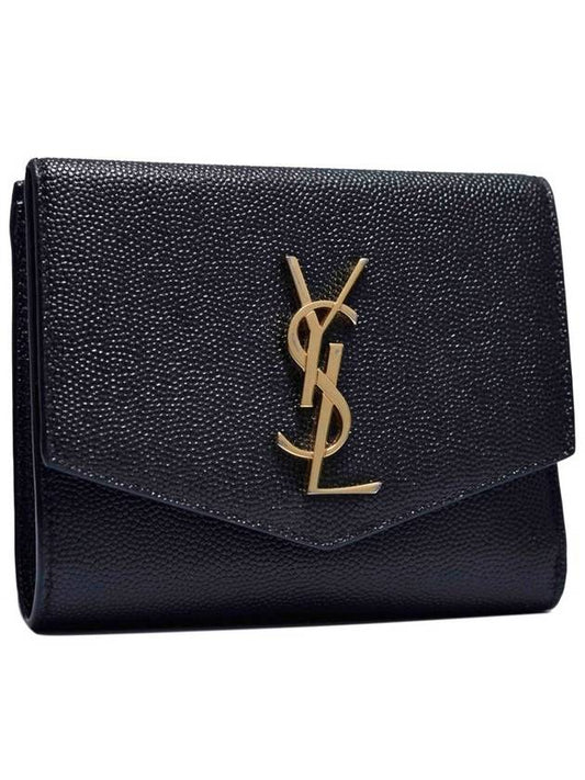 Luxury Saint Laurent Women s Uptown Half Wallet 582296