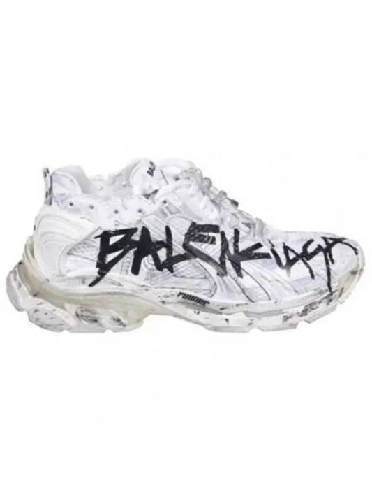 Luxury Balenciaga Runner Graffiti Low Top Sneakers White