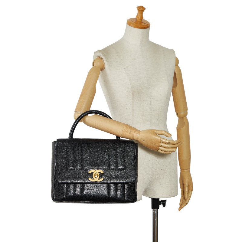 Chanel Mademoiselle Coco Handbag Black Caviar S Chanel