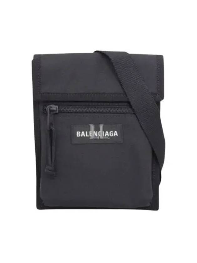 Luxury Balenciaga Explorer Small Strap Nylon Cross Bag Black