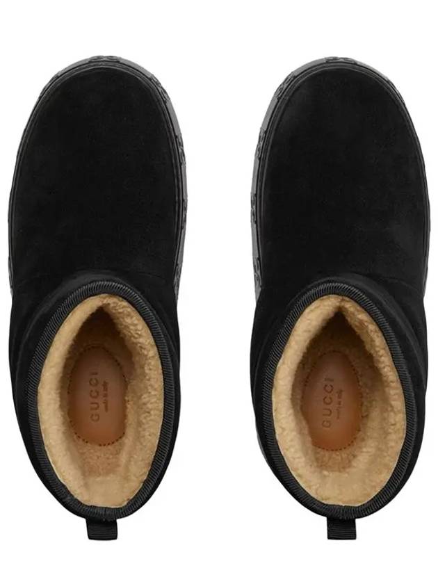 Luxury Gucci Trending 2025 Women's Suede Middle Boots Black