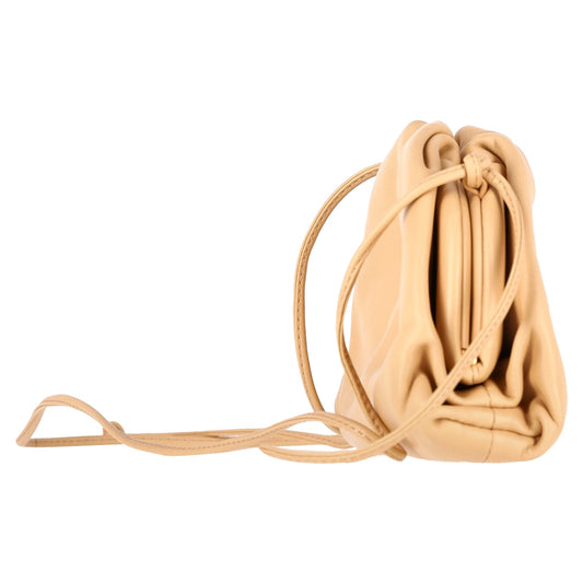 Luxury Bottega Veneta Mini Pouch 20 Sling Bag in Yellow Calfskin Leather