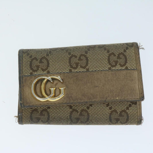 GUCCI GG Canvas Key Case Leather 5Set Beige Black pink bs11213
