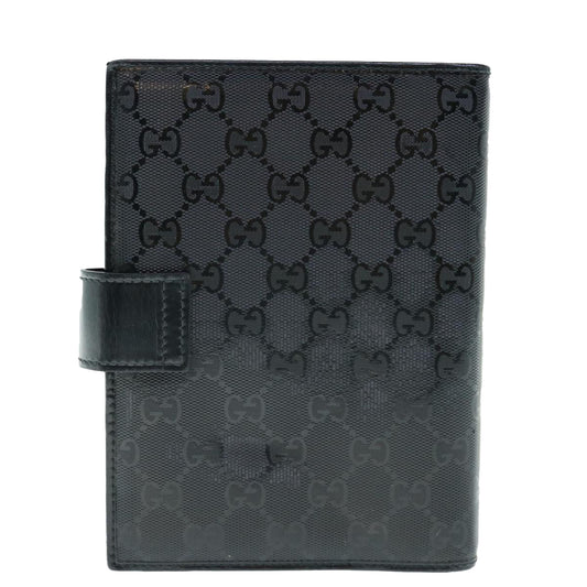 GUCCI GG Canvas Agenda Day Planner Cover Black 115241 bs11487