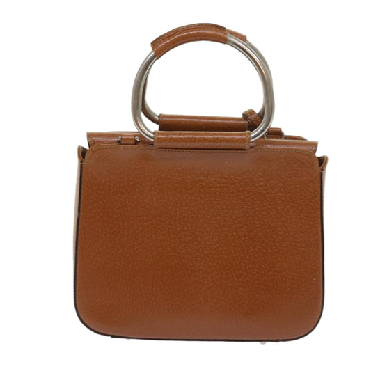 GUCCI Hand Bag Leather Brown bs11711