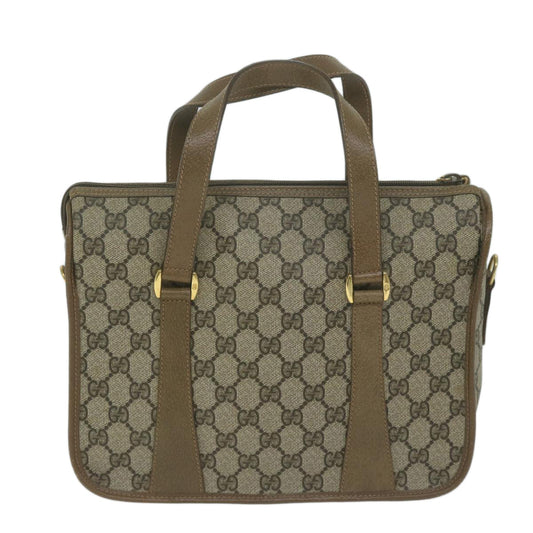 GUCCI GG Supreme Web Sherry Line Hand Bag PVC Beige Red 41 02 039 bs11781