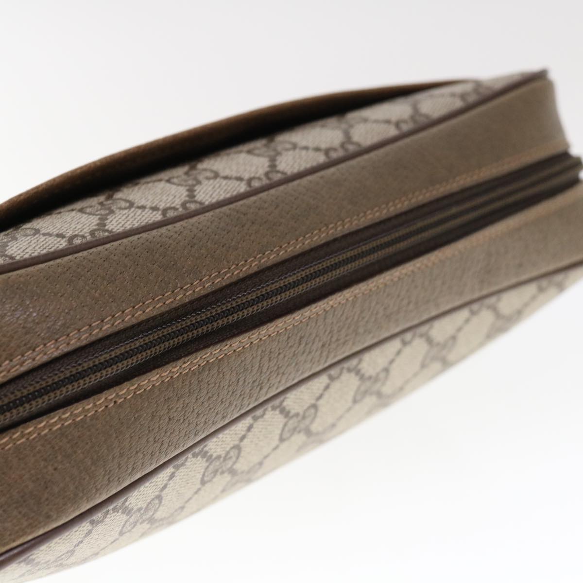 GUCCI GG Supreme Clutch Bag PVC Beige 89 01 044 bs11838