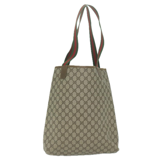GUCCI GG Supreme Web Sherry Line Tote Bag Beige Red Green 39 02 003 bs11839