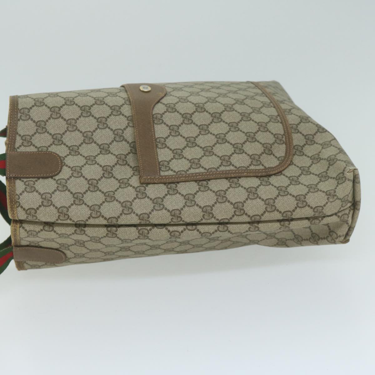 GUCCI GG Supreme Web Sherry Line Tote Bag Beige Red Green 39 02 003 bs11839