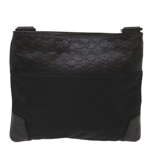 GUCCI GG Canvas Guccissima Shoulder Bag Black 161822 bs11877