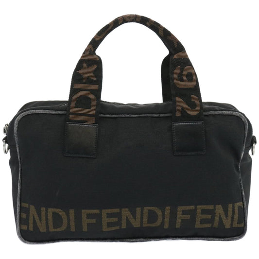 Luxury FendiHand Bag Canvas Blackbs12372