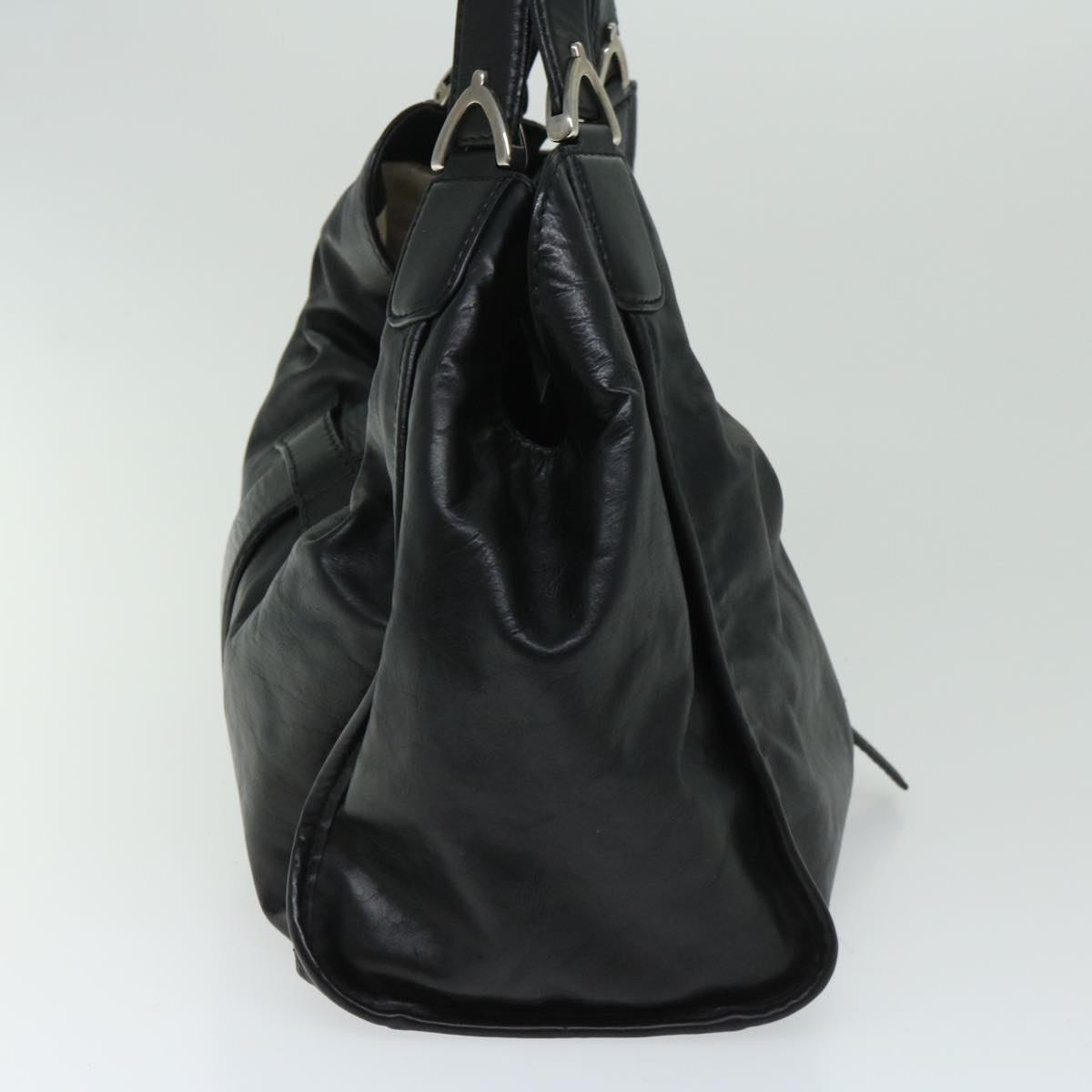 GUCCI Hand Bag Leather Black 296856 bs12399