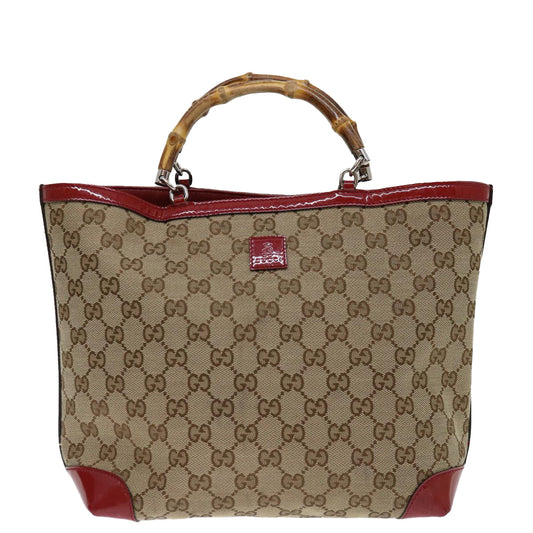 Luxury Gucci Trending 2025 Bamboo GG Canvas Hand Bag Beige 311175 bs13515