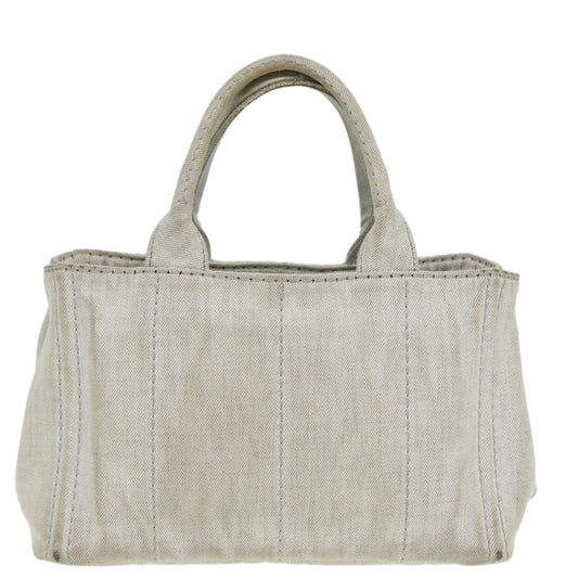 Luxury Prada Canapa PM Hand Bag Canvas 2way Gray bs16221