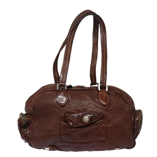 Luxury Prada Shoulder Bag Leather Brown bs16389