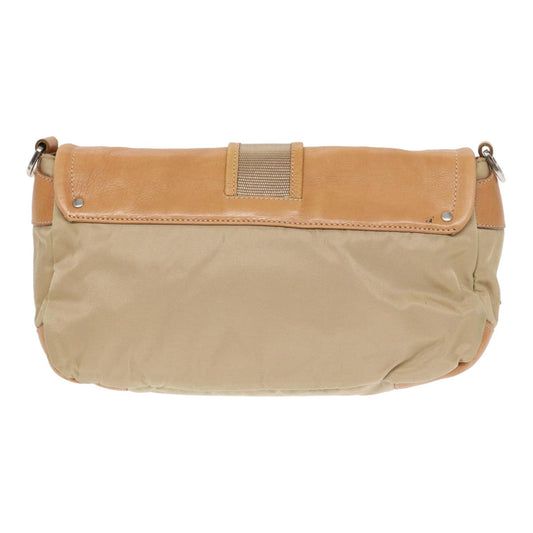 Luxury Prada Shoulder Bag Nylon Leather Beige bs16409