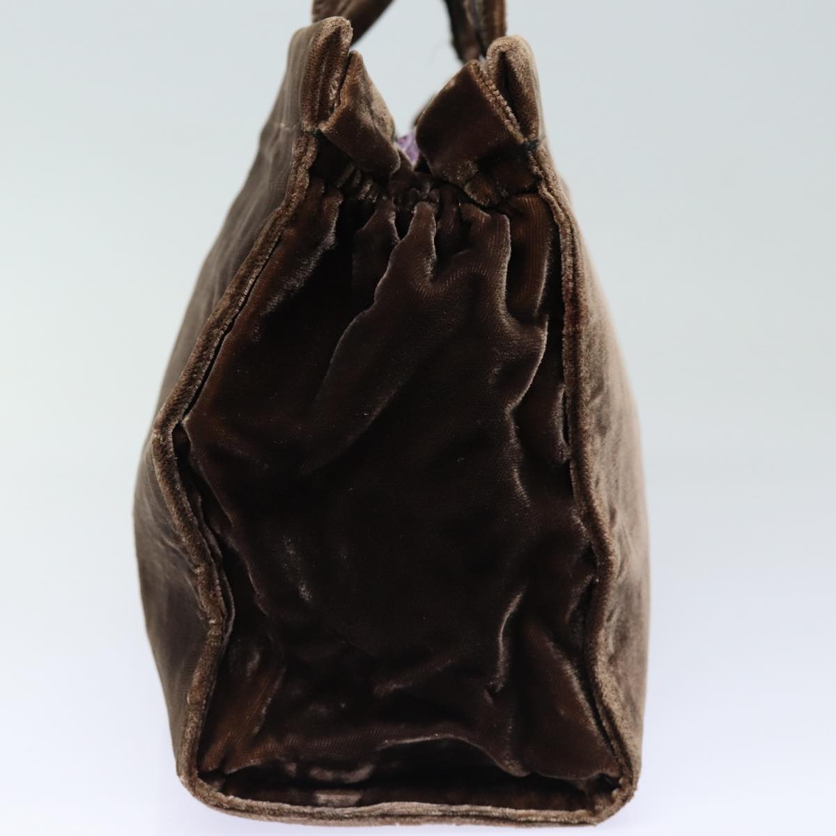 Luxury Prada Hand Bag Velor Brown bs16438