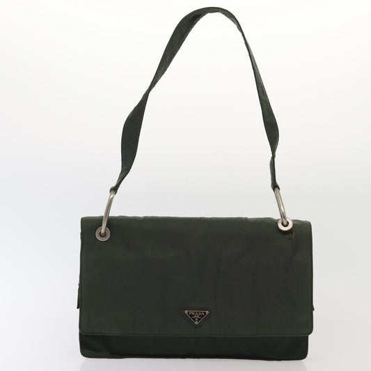 Luxury Prada Pouch Shoulder Bag Nylon 3Set Khaki Cream bs16503