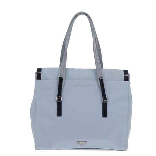 Luxury Prada Tote Bag Canvas Blue Silver bs16525