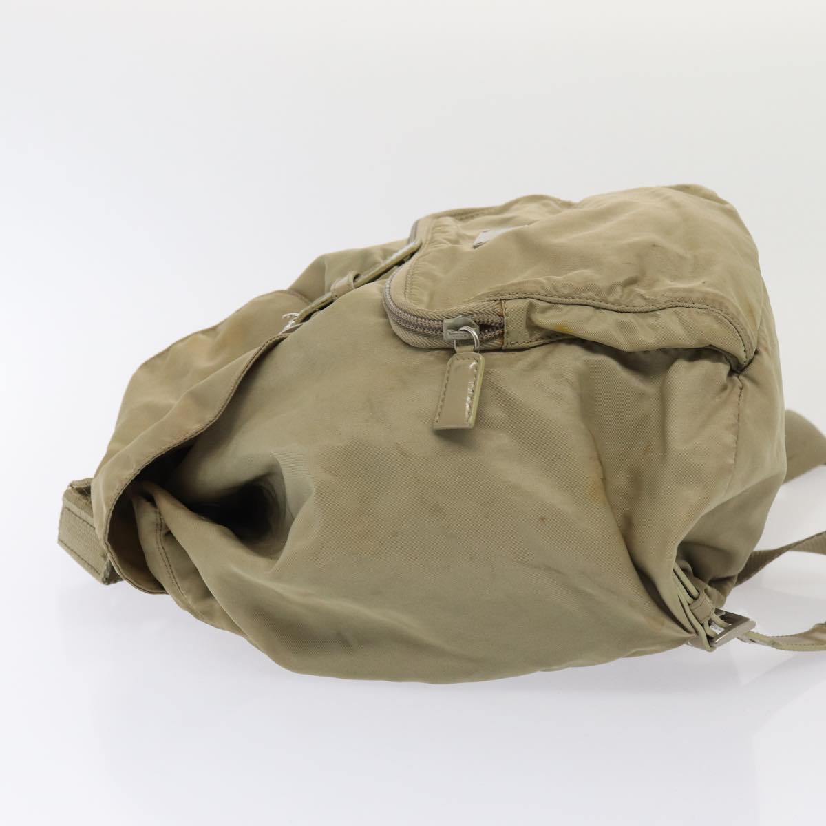 Luxury Prada Backpack Nylon Beige Silver bs16539
