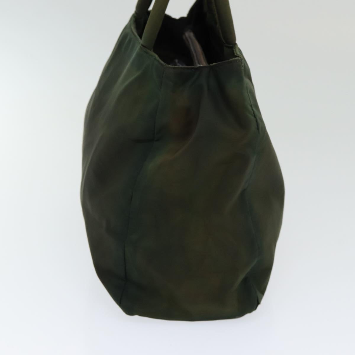 Luxury Prada Hand Bag Nylon Khaki Silver bs16608