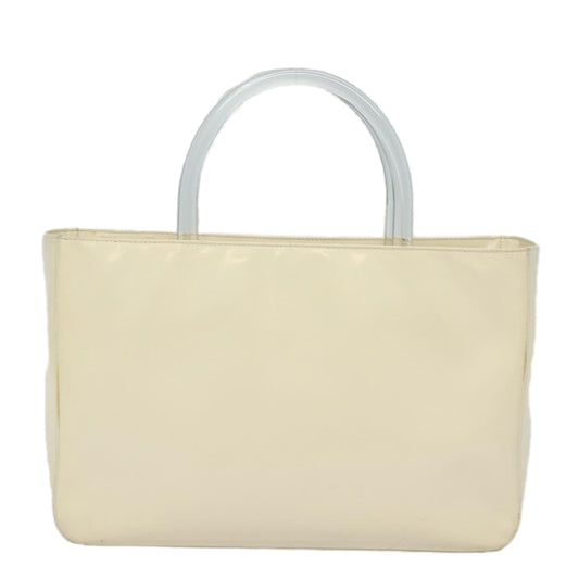 Luxury Prada Hand Bag Enamel Silver White bs16622