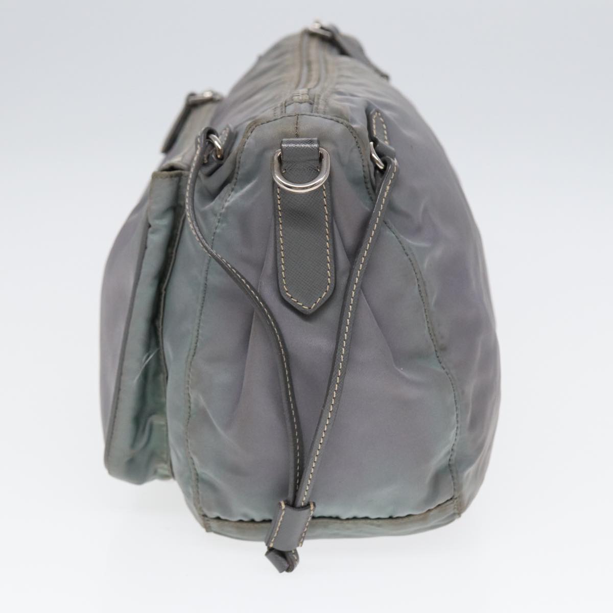 Luxury Prada Shoulder Bag Nylon Blue Silver bs16712