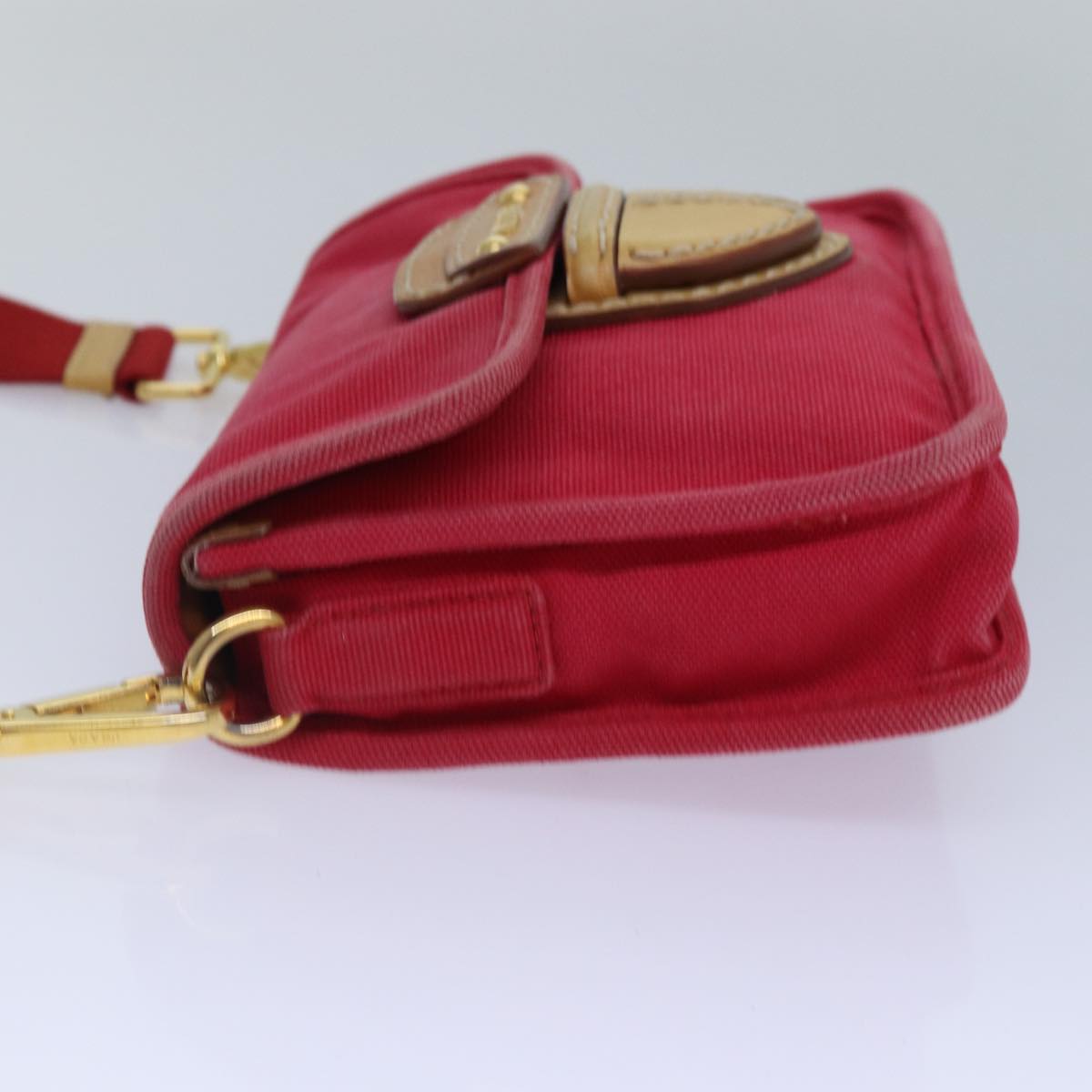 Luxury Prada Shoulder Bag Canvas Red bs16823