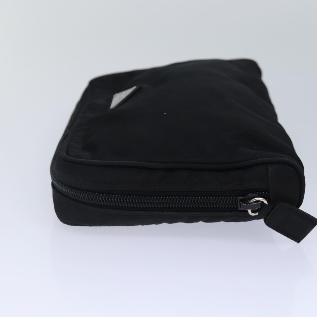 Luxury Prada Pouch Nylon Black Silver bs16848
