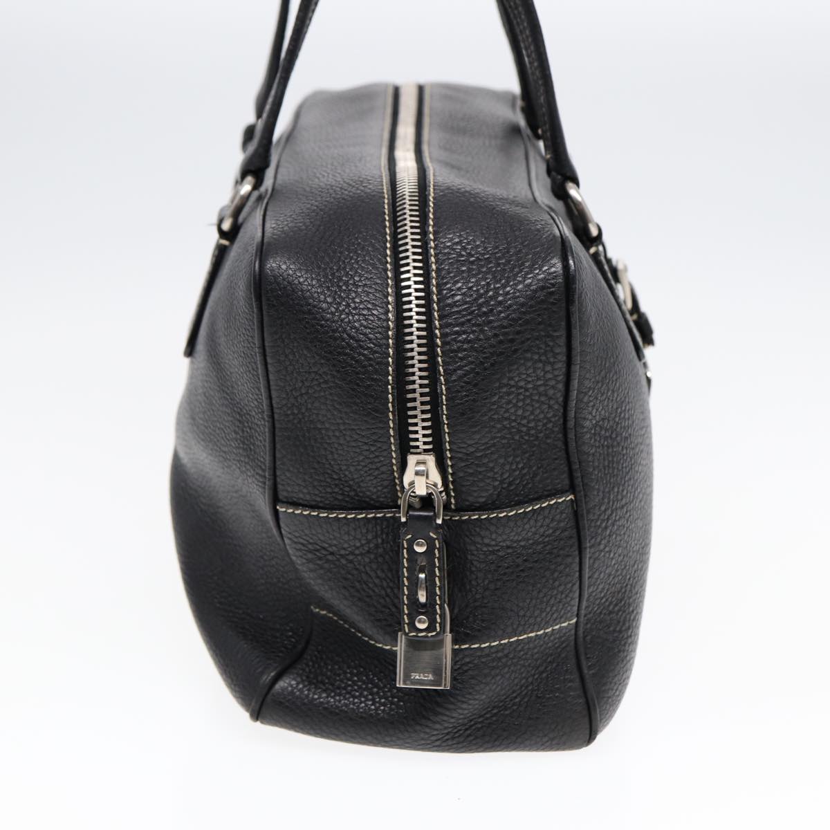 Luxury Prada Tote Bag Leather Black Silver bs16964