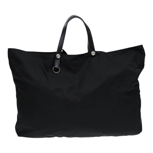 Luxury Prada Tote Bag Nylon Black Silver bs17013