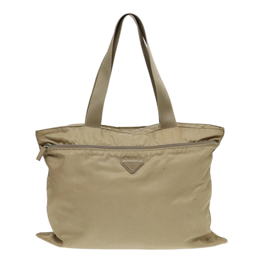 Luxury Prada Tote Bag Nylon Beige Silver bs17046