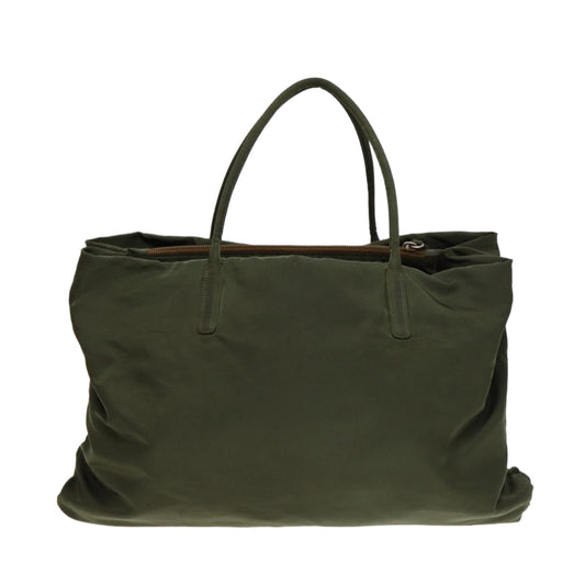 Luxury Prada Hand Bag Nylon Khaki Silver bs17049