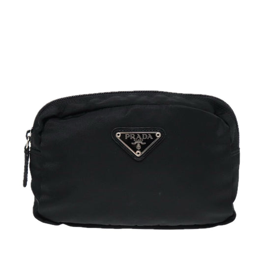 Luxury Prada Pouch Nylon Black Silver bs17231
