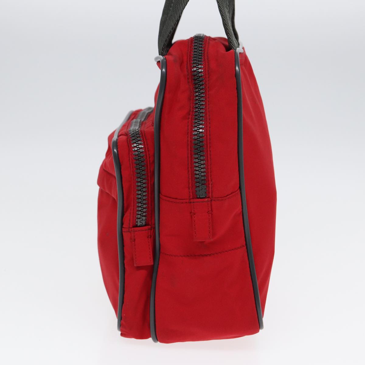 Luxury Prada Sports Hand Bag Nylon Red Silver bs17237