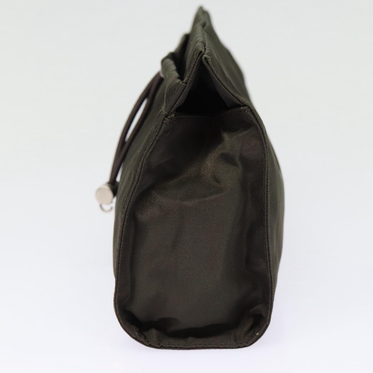 Luxury Prada Pouch Nylon Khaki Silver bs17339