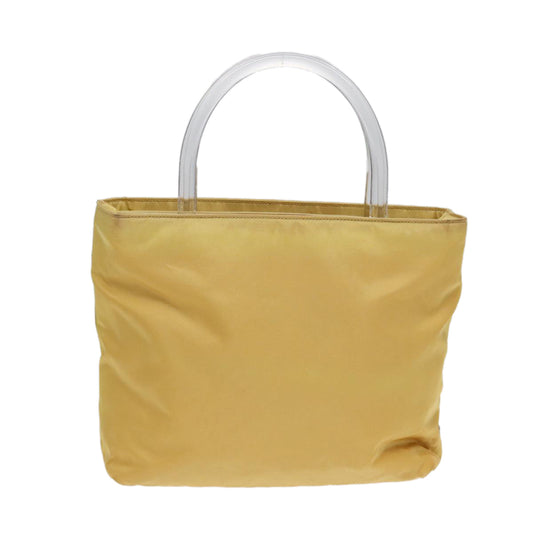 Luxury Prada Hand Bag Nylon Yellow Silver bs17343