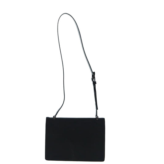 Luxury Prada Shoulder Bag Canvas Black Silver bs17346